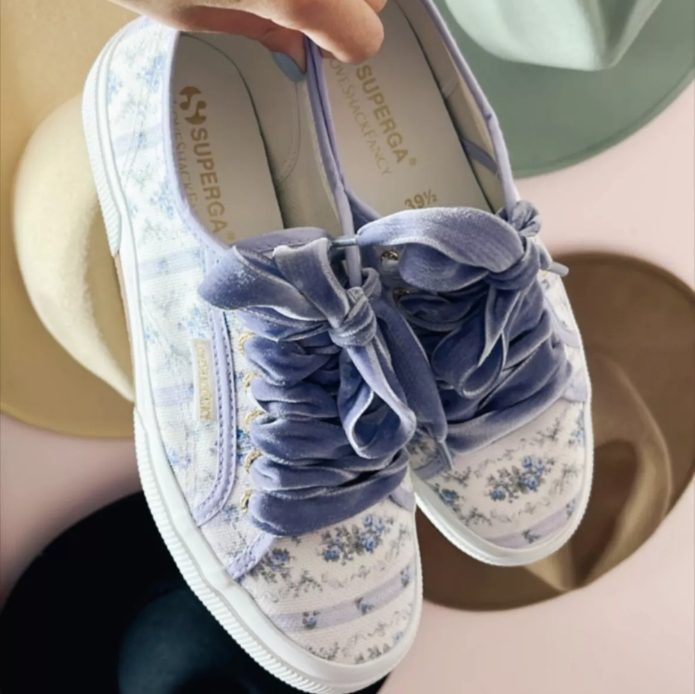 Blue / Purple Floral Superga x  LoveShackFancy 2750 sneakers